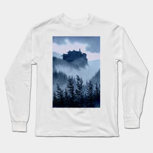 Til den Groenne Ridder (To the Green Knight) in blues - vintage Norwegian Fairy Tale art by Theodor Kittelsen Long Sleeve T-Shirt